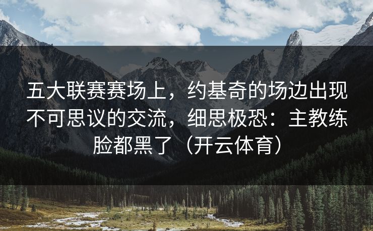 五大联赛赛场上，约基奇的场边出现不可思议的交流，细思极恐：主教练脸都黑了（开云体育）