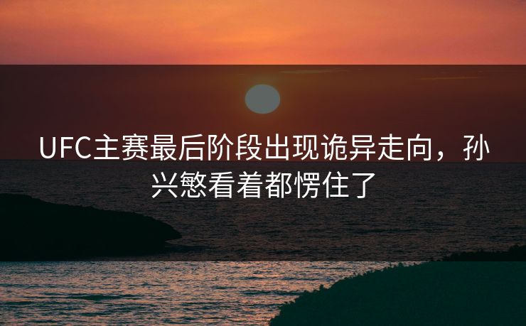 UFC主赛最后阶段出现诡异走向，孙兴慜看着都愣住了
