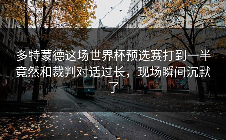 多特蒙德这场世界杯预选赛打到一半竟然和裁判对话过长，现场瞬间沉默了